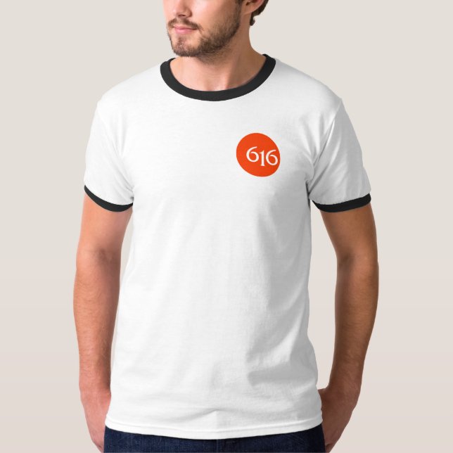 Grand Rapids 616 logotyp T Shirt (Framsida)