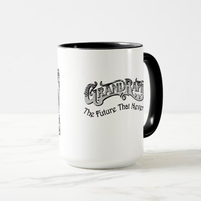 Grand Rapids kaffemugg - framtid som var aldrig (Framsida höger)