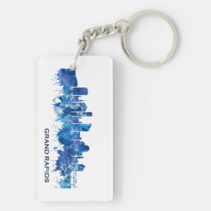 Grand Rapids Michigan Skyline Blue
