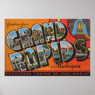 Grand Rapids, Michigan - Stora Brev-Scenes Poster