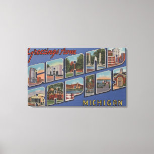 Grand Rapids Michigan - stora brevplatser 2 Canvastryck
