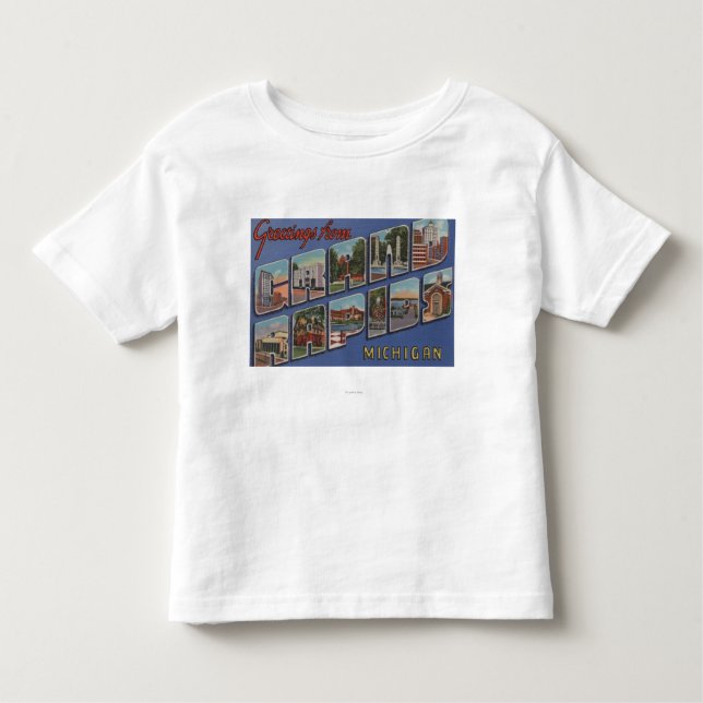 Grand Rapids Michigan - stora brevplatser 2 T-shirt (Framsida)