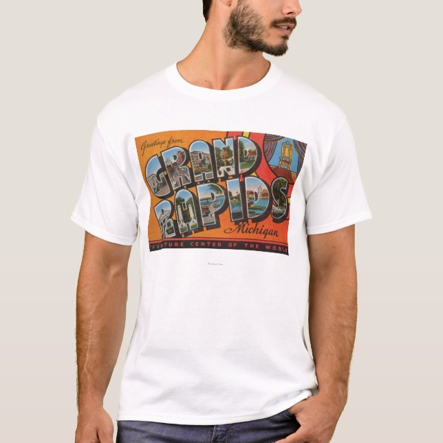 Grand Rapids Michigan - stora brevplatser T Shirt (Framsida)
