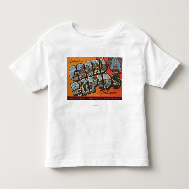Grand Rapids Michigan - stora brevplatser T Shirt (Framsida)