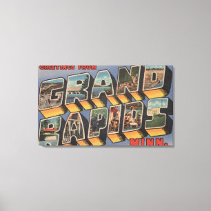 Grand Rapids Minnesota - stora brevplatser Canvastryck
