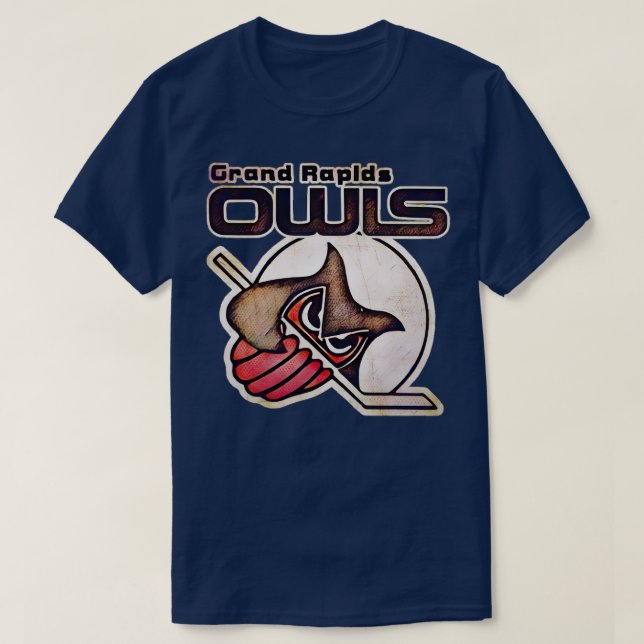 Grand Rapids Uggla Hockey T Shirt (Design framsida)