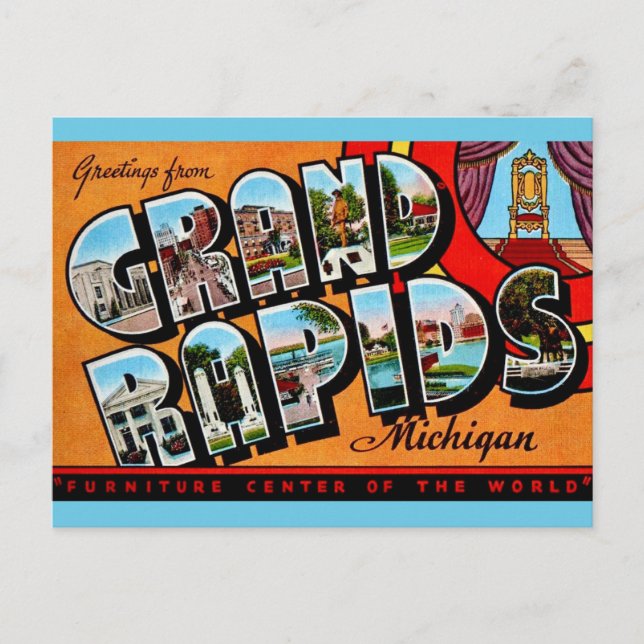 Grand Rapids vykort (Framsida)