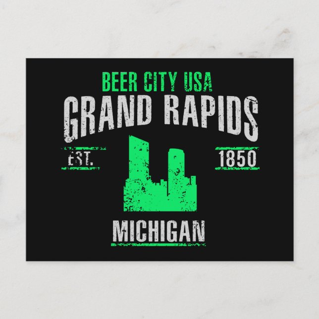 Grand Rapids Vykort (Framsida)