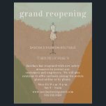 Grand Reopen Boutique Store Abstrakt Cardstock Reklamblad<br><div class="desc">Illustration av en klädform över en kardstock som inspirerats av abstrakta mönster på båda sidor.  Anpassa texten.</div>