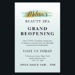 GRAND REOPENING | Blåskönhetsområden i trendig gul Flygblad<br><div class="desc">Meddela att du öppnar den här fina designen på nytt med färg och svart . Texten kan vara personlig.</div>