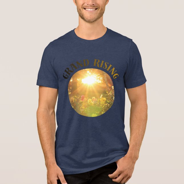 Grand Rising Bella+Canvas Tri-blend T-Shirt (Framsida)
