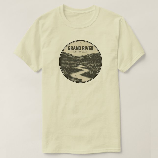 Grand River National Grassland Stream T Shirt (Design framsida)