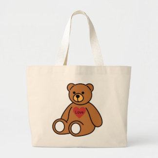 Grand Sac Fourre-Tout en Toile – Ours en Peluche Jumbo Tygkasse