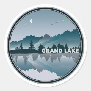 Grand Sjö Colorado Reflection Runt Klistermärke