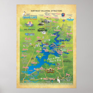 Grand Sjö OK attraktion karta 19 Poster