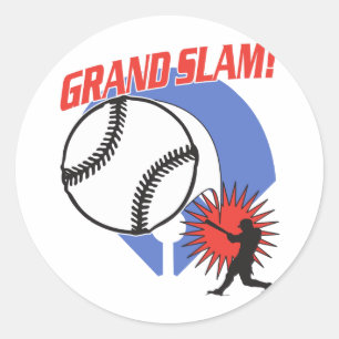 Grand Slam Baseball Runt Klistermärke