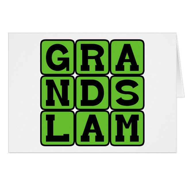 Grand Slam, Baseboll Hemmalöp Hälsningskort (Framsidan Horizontal)