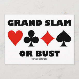 Grand Slam eller Bust (Kostym med brokort) Inbjudningar