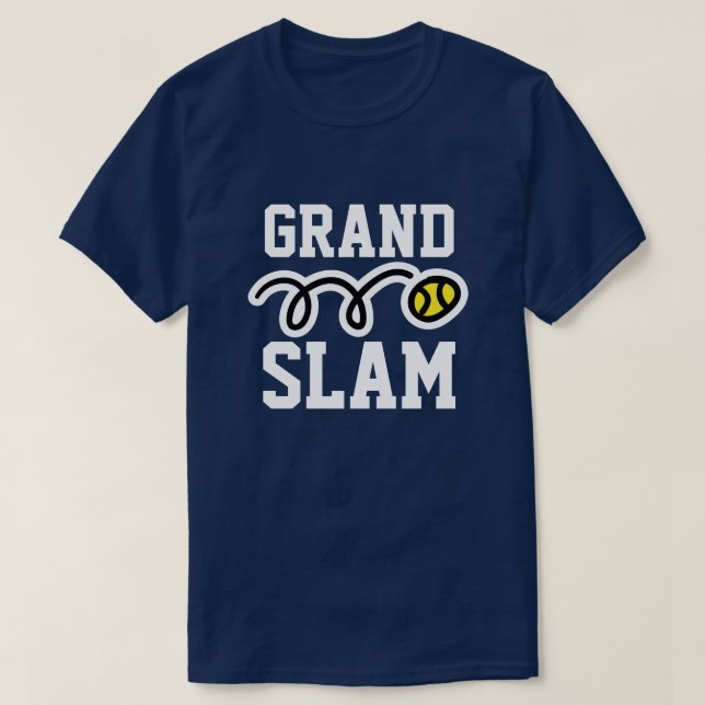 Grand Slam tennis t-shirt för spelare och fläkt (Design framsida)