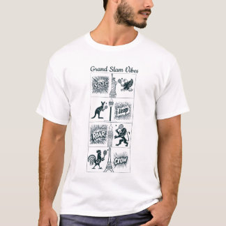 Grand Slam Vibes: Minimalistisk Illustrated Tennis T Shirt