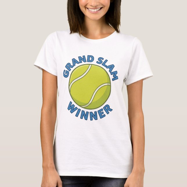 Grand Slam-vinnare Tennisboll Sportmästare T Shirt (Framsida)