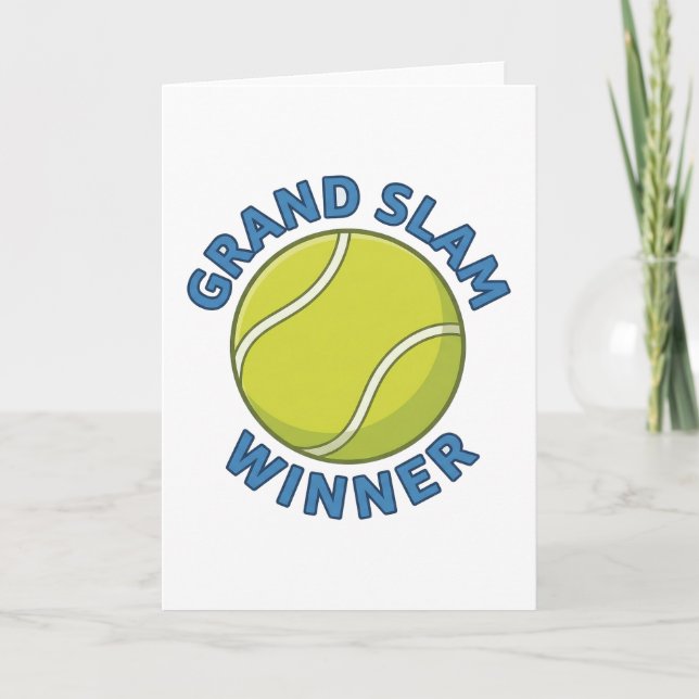 Grand Slam Winner Tennis Ball Sports Champion Kort (Framsida)