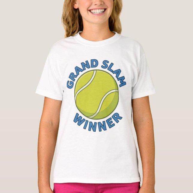 Grand Slam Winner Tennis Ball Sports Champion T Shirt (Framsida)