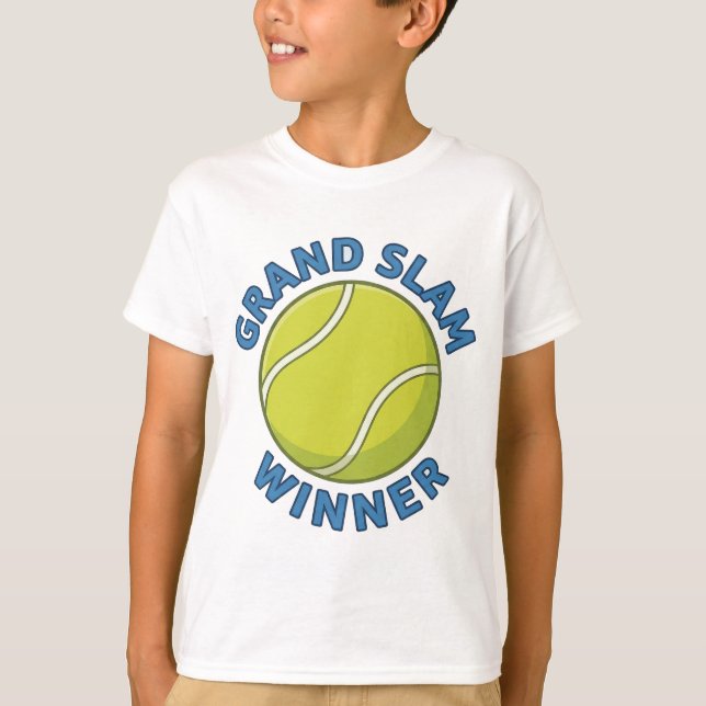 Grand Slam Winner Tennis Ball Sports Champion T Shirt (Framsida)