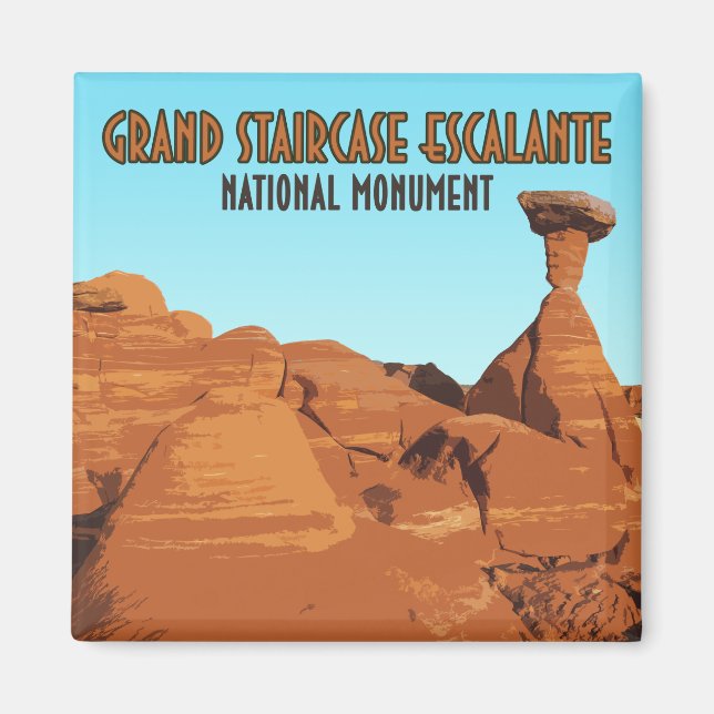 Grand Staircase Escalante National Monument Magnet (Framsidan)