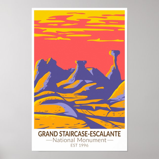 Grand Staircase Escalante National Monument Utah Poster (Framsidan)