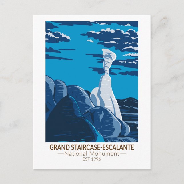 Grand Staircase Escalante National Monument Utah Vykort (Framsida)