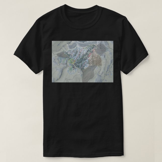 Grand Targhee Resort Trail Karta T Shirt (Design framsida)