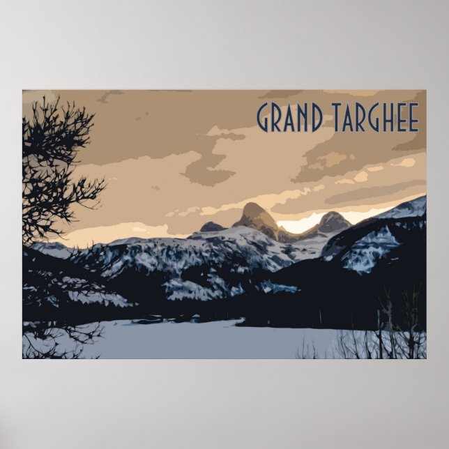 Grand Targhee Vintage affisch (Framsidan)