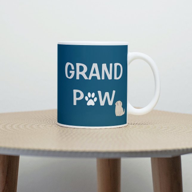 Grand Tass Grandfather Hund Grandpa Fars dag Kaffemugg (Skapare uppladdad)