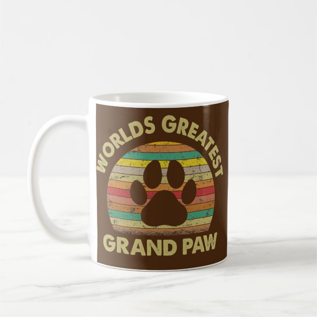 Grand Tass Hund älskare Morpaw fars dag  Kaffemugg (Vänster)
