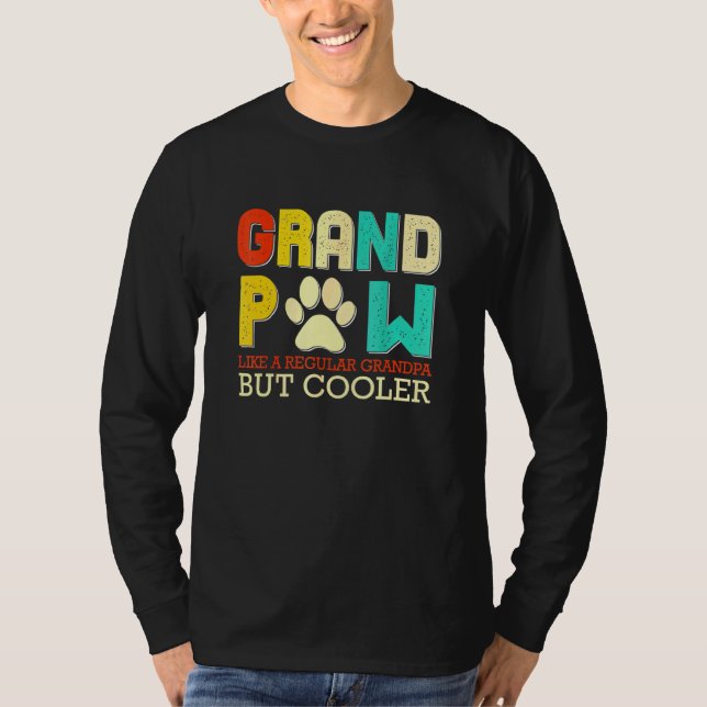 Grand Tass som en vanlig morfar men kylare Hund T Shirt (Framsida)