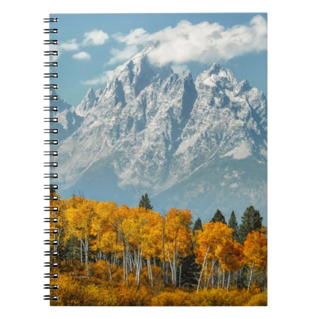 Grand Teton-bergen i Fall Anteckningsbok (Framsidan)