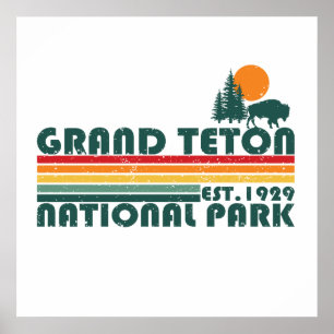 Grand Teton bergen Nationalpark Wyoming Poster