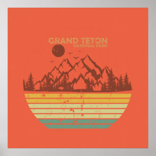 Grand Teton bergen Nationalpark Wyoming Poster