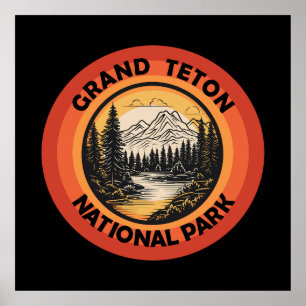 Grand Teton bergen Nationalpark Wyoming Poster