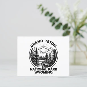 Grand Teton-bergen nationalparken Wyoming Holida Helg Vykort