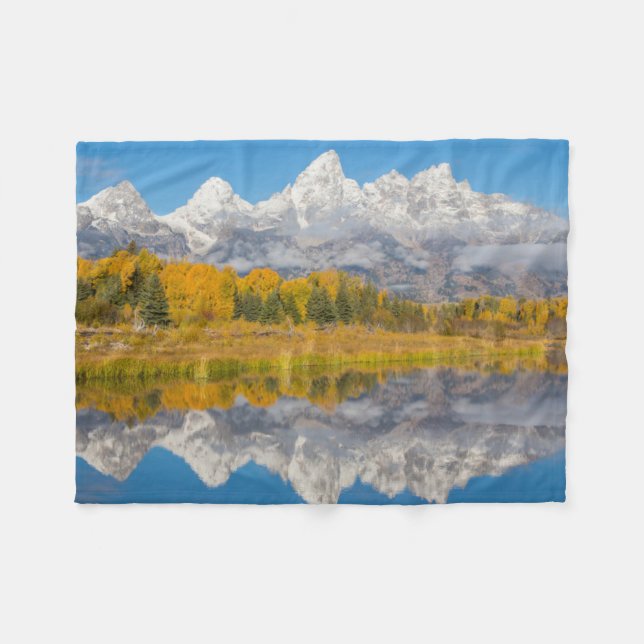 Grand Teton-bergen Wyoming Fleecefilt (Framsidan (Horisontell))
