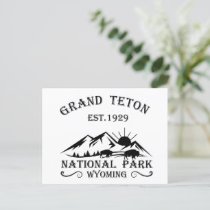 Grand Teton bergens nationalpark Wyoming Helg Vykort