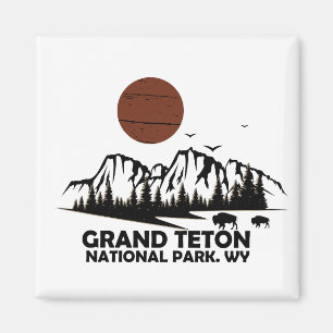 Grand Teton bergens nationalpark Wyoming Magnet