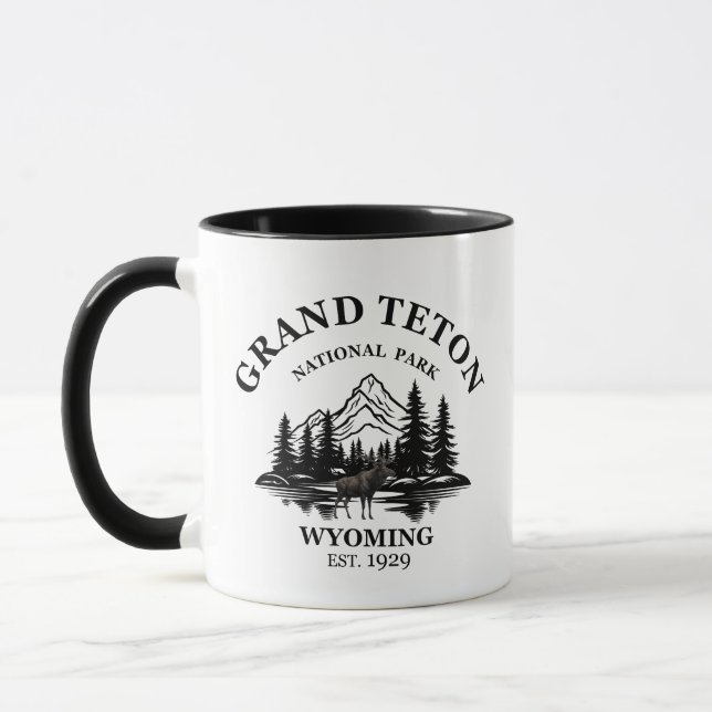 Grand Teton bergens nationalpark Wyoming Mugg (Vänster)