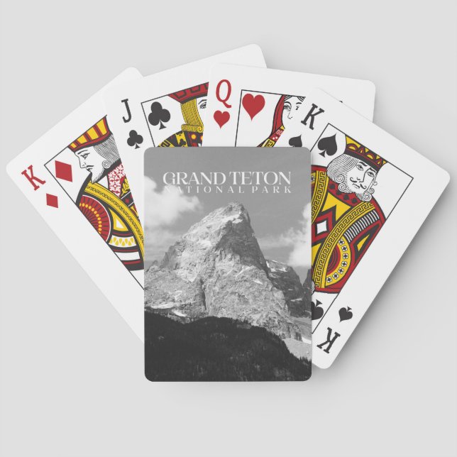 Grand Teton-betalkort, nationalparksdekan Casinokort (Baksidan)