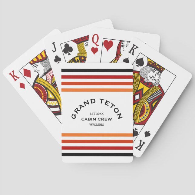 Grand Teton Cabin Klubb Anpassningsbar Vapensköld  Casinokort (Baksidan)