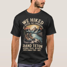Grand Teton Familjeutflykt T-shirt – Anpassat Namn