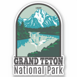 Grand Teton Jackson Hål Valley nationalpark Klistermärken
