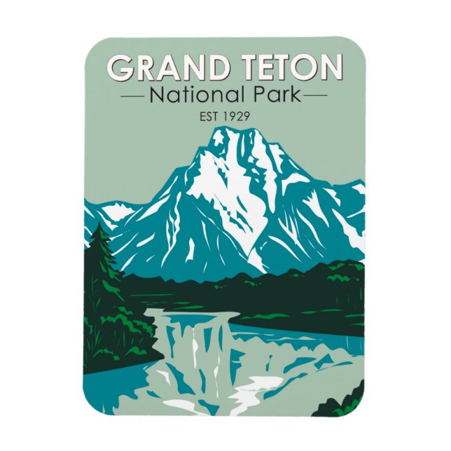 Grand Teton Jackson Hål Valley nationalpark Magnet (Vertikal)